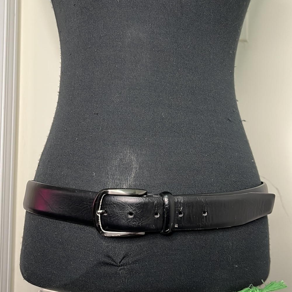 Donald J. Trump Signature Collection Black Leather Belt  Size 36/90